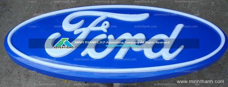 Logo Ford mica ép nổi - Bảng Hiệu Quảng Cáo Minh Thành L.H.P - Công Ty TNHH Quảng Cáo Minh Thành L.H.P